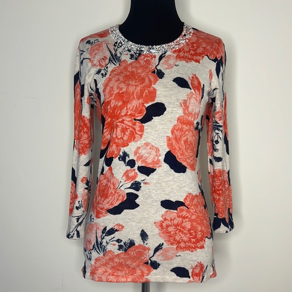 INC International Concepts Tops - INC INTERNATIONAL CONCEPTS Embellished Floral Top S